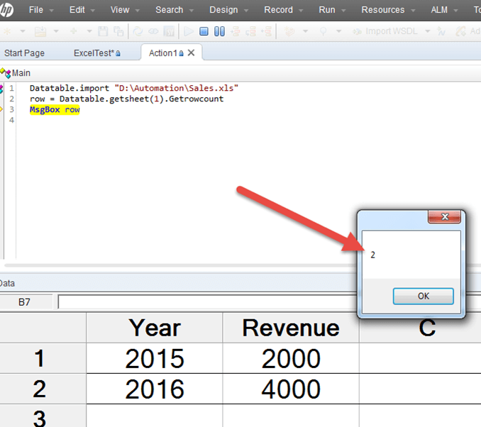 Using Excel with QTP