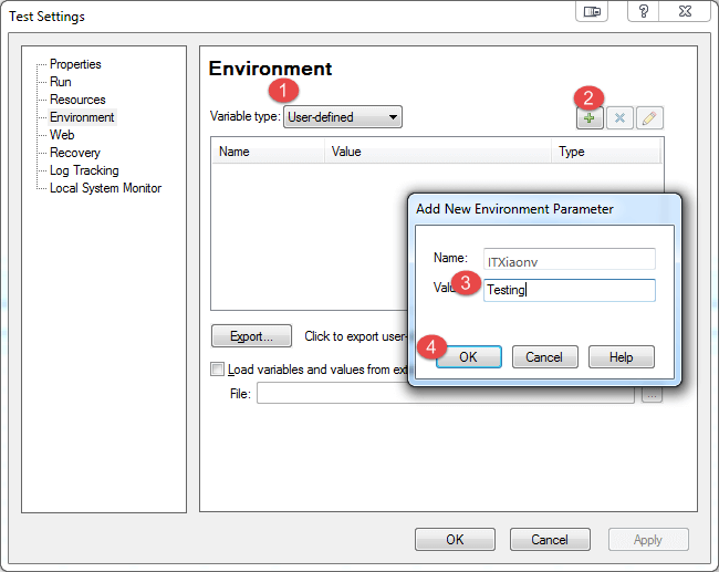 Environment Variable in QTP