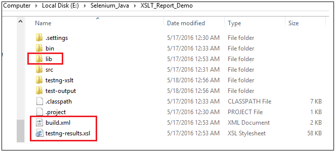 XSLT Report in Selenium