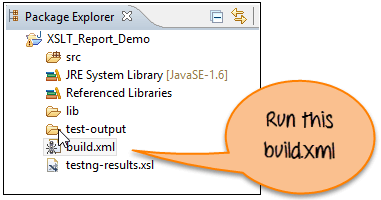 XSLT Report in Selenium